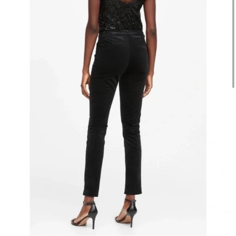 Banana Republic Black Velvet Sloan Pant 2
